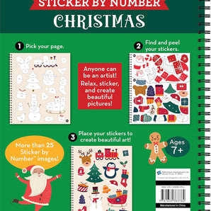 Brain Games Sticker By Number Book: Christmas (28 Images To Sticker Christmas Tree Cover): Volume 2