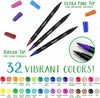 Brush & Detail Dual Tip Markers, Kids At Home Activities, 32 Colors, 16 Count - My Little Thieves