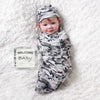 Camo Swaddle with Hat and Announcement Card - My Little Thieves
