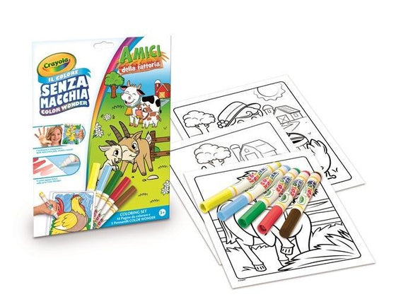 Color Wonder Set Animal Friends, coloring book, 4 markers - My Little Thieves