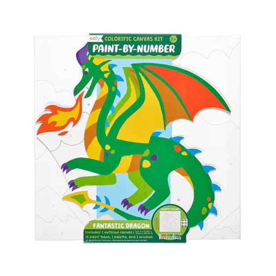 Colorific Canvas Paint by Number Kit - Fantastic Dragon - My Little Thieves