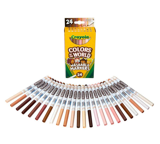 Colors of the World Fine Line Washable Skin Tone Markers, 24 Count - My Little Thieves