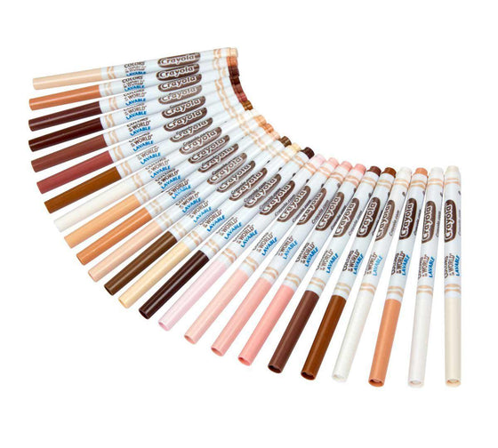 Colors of the World Fine Line Washable Skin Tone Markers, 24 Count - My Little Thieves