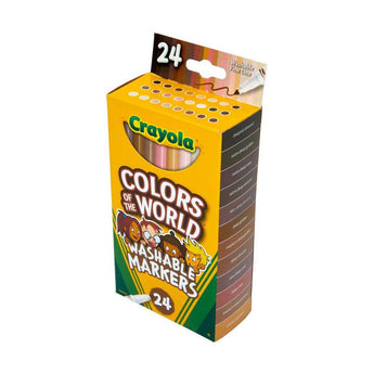 Colors of the World Fine Line Washable Skin Tone Markers, 24 Count - My Little Thieves