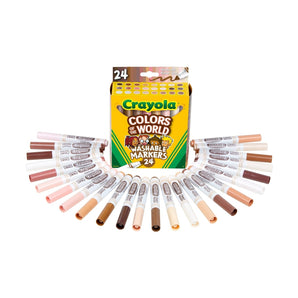 Colors of the World Washable Skin Tone Markers, 24 Count - My Little Thieves