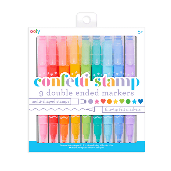 Confetti Stamp Double Ended Markers - Set of 9 - My Little Thieves