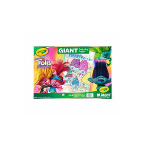 Crayola Trolls Giant Coloring Pages, 18 Count - My Little Thieves