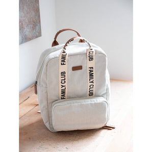Childhome Family Club Backpack Signature Canvas Off White