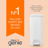Diaper Genie Select Odor Lock Stainless Steel Pail Grey | Premium Nappy Bin - My Little Thieves