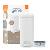 Diaper Genie Select Odor Lock Stainless Steel Pail Grey | Premium Nappy Bin - My Little Thieves