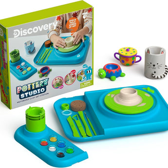 Discovery Toy Pottery Wheel Studio | Motorised Stem Clay Art Kit For Kids - My Little Thieves