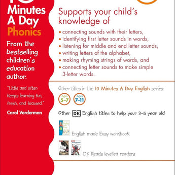 Dk Publishing 10 Minutes A Day Phonics Ks1 | Home Learning Workbook - My Little Thieves