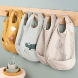 Done By Deer Bib With Velcro 2 Pack | Lalee Design Sandy Beige - My Little Thieves