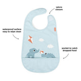 Done By Deer Bib With Velcro Playground | Blue Mealtime Bib - My Little Thieves