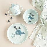 Done By Deer Foodie Dinner Set | Wally Whale Plate, Bowl & Cup Set - My Little Thieves