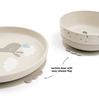 Done By Deer Foodie Dinner Set | Wally Whale Plate, Bowl & Cup Set - My Little Thieves