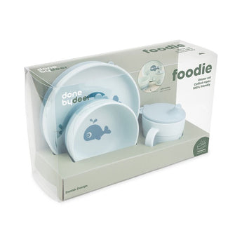 Done By Deer Foodie Dinner Set | Wally Whale Plate, Bowl & Cup Set - My Little Thieves