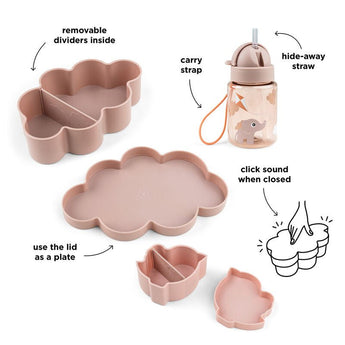 Done By Deer Lunch & Snack Box With Straw Bottle Playground | Kids Meal Set - My Little Thieves