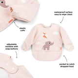 Done By Deer Sleeved Pocket Bib | Croco & Birdee Waterproof Full Cover Bib - My Little Thieves
