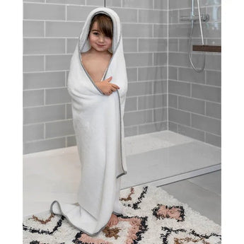 Dry’N Play White – Large Bath Cape with Silicone Teether - My Little Thieves