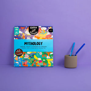 Omy School Educational Activity Books for Kids - Mythology & Multiplication