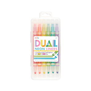 Dual Liner Double Ended Neon Highlighters - Set of 6 - My Little Thieves