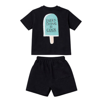 Eat The Cake Boys Icecream Black Shorts T Shirt Set | Kids - My Little Thieves