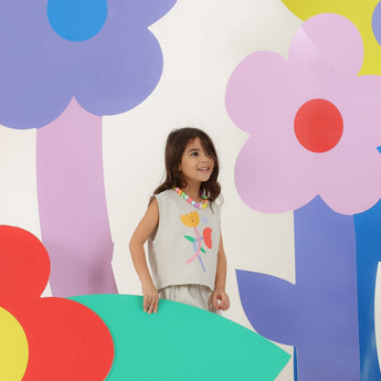 Eat The Cake Girls Tulip Grey Shorts T Shirt Set | Kids - My Little Thieves