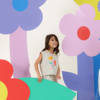 Eat The Cake Girls Tulip Grey Shorts T Shirt Set | Kids - My Little Thieves