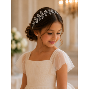My Little Thieves Silver Enchanted Leaf Kids Tiara