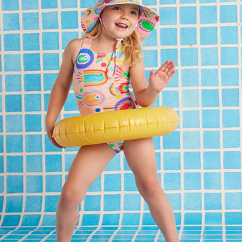 Fancy Fins Girls Elastic Strap Bather Swimsuit | Kids Swimwear - My Little Thieves