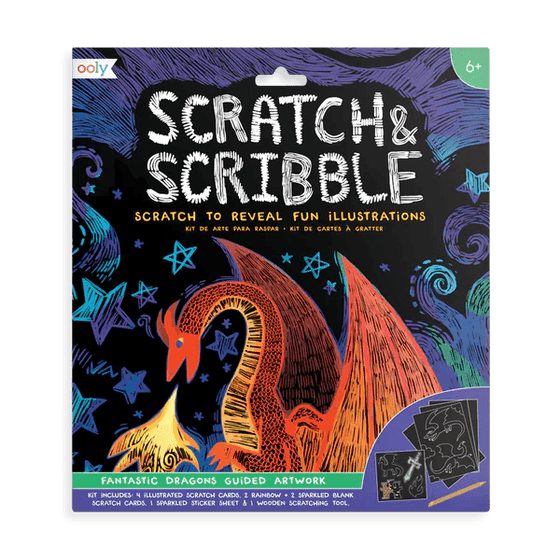 Fantastic Dragon Scratch and Scribble Scratch Art Kit - My Little Thieves
