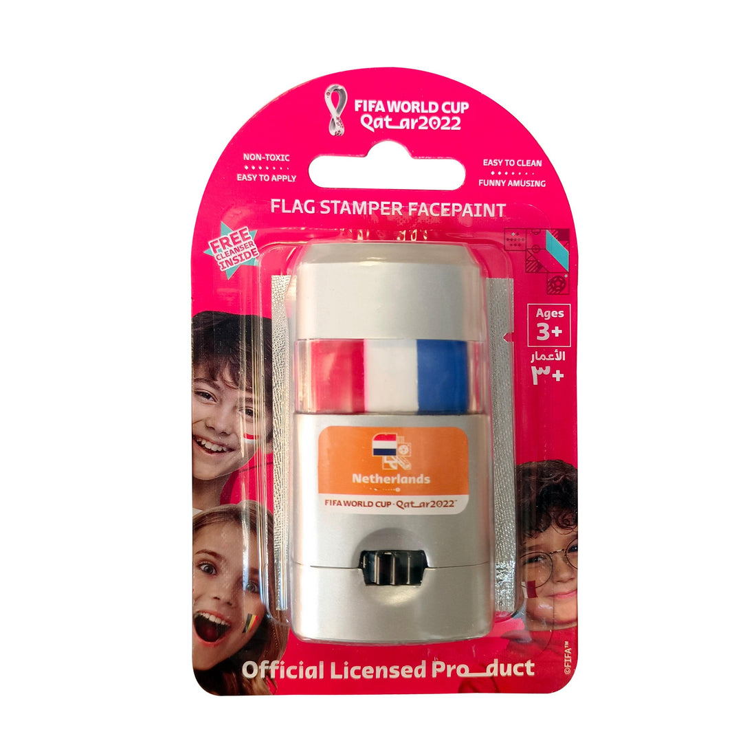  FIFA Flag Stamper Non Toxic | Flag Stamper Face paint with free removing cream - NETHERLANDS - My Little Thieves
