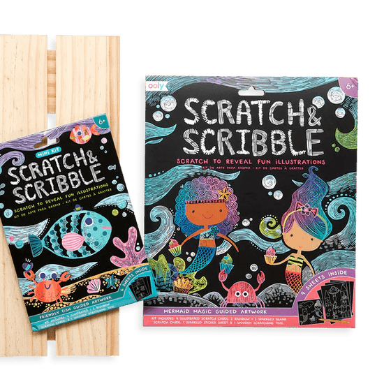 Friendly Fish Scratch and Scribble Mini Scratch Art Kit - My Little Thieves