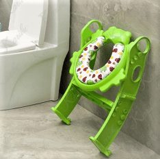 Frog shape Cushion Potty seat with Ladder - Green - My Little Thieves