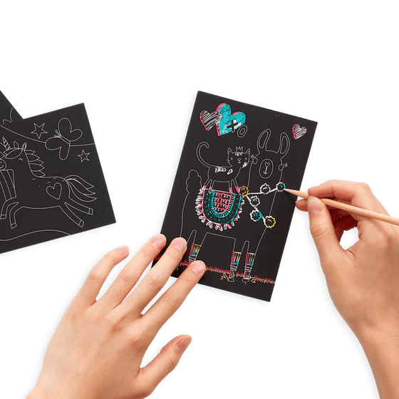 Funtastic Friends Scratch and Scribble Mini Scratch Art Kit - My Little Thieves