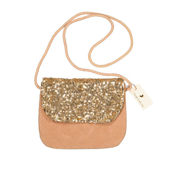 Girl's Handbag - Velvet & Gold sequins - My Little Thieves