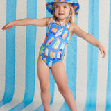 Girls Strap Bather Flamin Galahs Swimsuit | Kids Swimwear - My Little Thieves