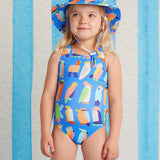 Girls Strap Bather Flamin Galahs Swimsuit | Kids Swimwear - My Little Thieves