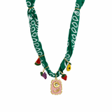 Green Bandana Fruit Charm Necklace | Kids Jewelry - My Little Thieves