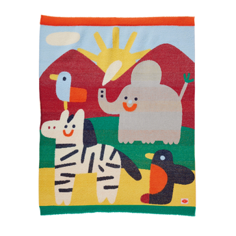 Halcyon Nights Fluffy Knit Baby Blanket / Zoo Crew