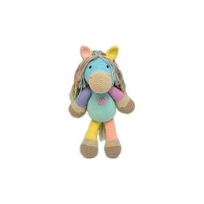 Happy Threads Handmade Crocheted Cute Handmade ATLAS Pony (13 inch) – Multicolour | Crochet Toys | Child Safe | for Babies 6 Months & Above | Dolls for Boys/Girls| For Birthday Gift | Decorative Items for Room - My Little Thieves