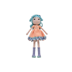 Happy Threads Handmade Crocheted Diana Whimsy Doll (15 inches) – Multicolour | Crochet Toys | Child Safe | for Babies 6 Months & Above | Dolls for Boys/Girls| For Birthday Gift | Decorative Items for Room - My Little Thieves
