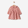 Hearts All Over Collar Cordurory Pink Dress - My Little Thieves
