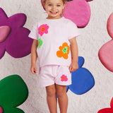 Hej Blomma Girls T Shirt + Shorts Set | Kids Summer Outfit - My Little Thieves