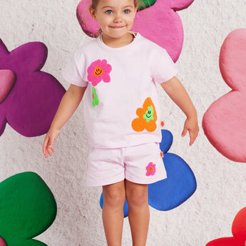 Hej Blomma Girls T Shirt + Shorts Set | Kids Summer Outfit - My Little Thieves