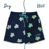 Holly And Beau Kids Turtle Color Changing Swim Shorts | Quick Dry Boys - My Little Thieves