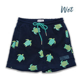 Holly and Beau Turtle Color-Change Boys Swim Shorts