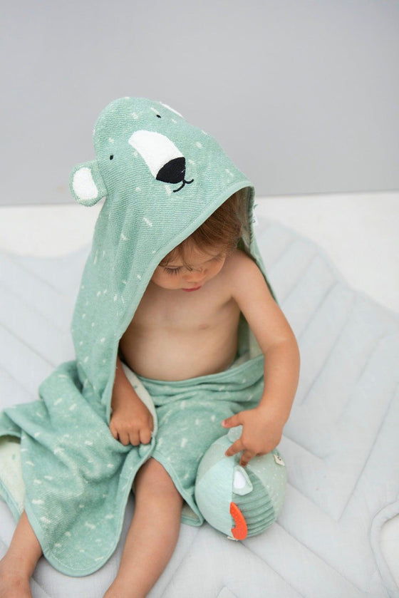 Hooded towel (75cm x 75cm) Mr. Polar Bear - My Little Thieves