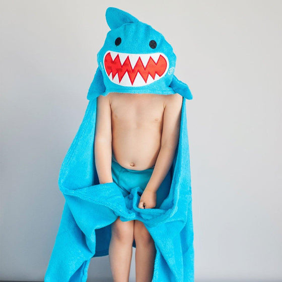 Hooded Towel - Sherman the Shark - My Little Thieves